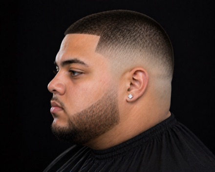 High Bald Fade with Flat Buzzed Top — barber reference photo
