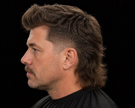 Traditional Tapered Mullet With Lifted Front — barber reference photo