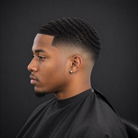 Mid Drop Fade Over Waves — barber reference photo