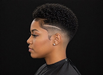 Tapered Natural With Carved Side Part — barber reference photo
