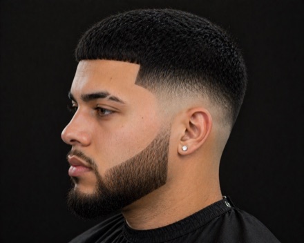 Mid Skin Fade With Blunt French Crop — barber reference photo