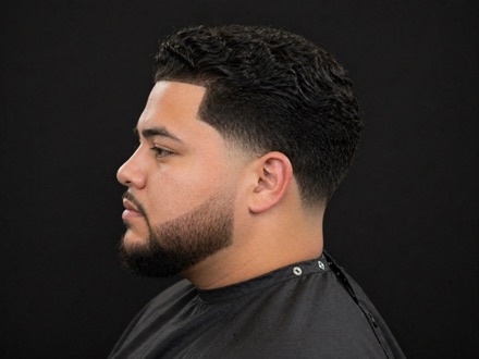Loose Curl Temp Taper — barber reference photo