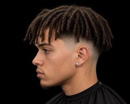 Even Loc Set With Low Skin Fade — barber reference photo