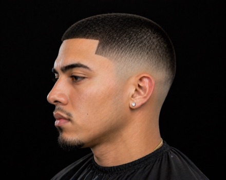 Mid Bald Fade With Short Buzzed Top — barber reference photo