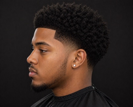 High Temp Fade Curl Sponge Top — barber reference photo