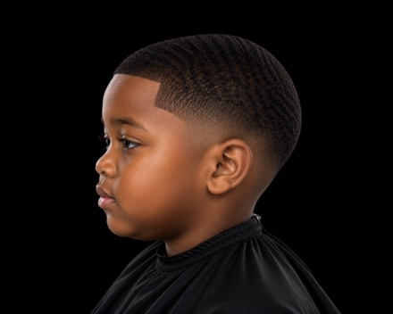 Kids Low Taper With Brushed Wave Top — barber reference photo