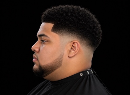 Rounded Coil Cap Mid Fade — barber reference photo