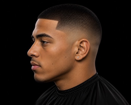 High Bald Fade Velvet Buzz — barber reference photo
