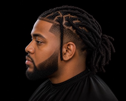 Two-Strand Twists With Tapered Sides — barber reference photo