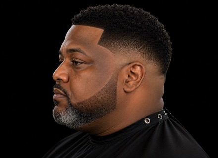 Mid Fade With Rounded Coil Cap — barber reference photo